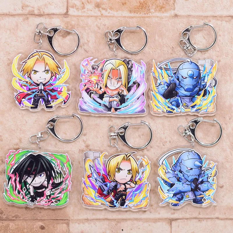 Fullmetal Alchemist Keyring 9 Styles Arcylic Cartoon Keychain Figures Anime Accessories