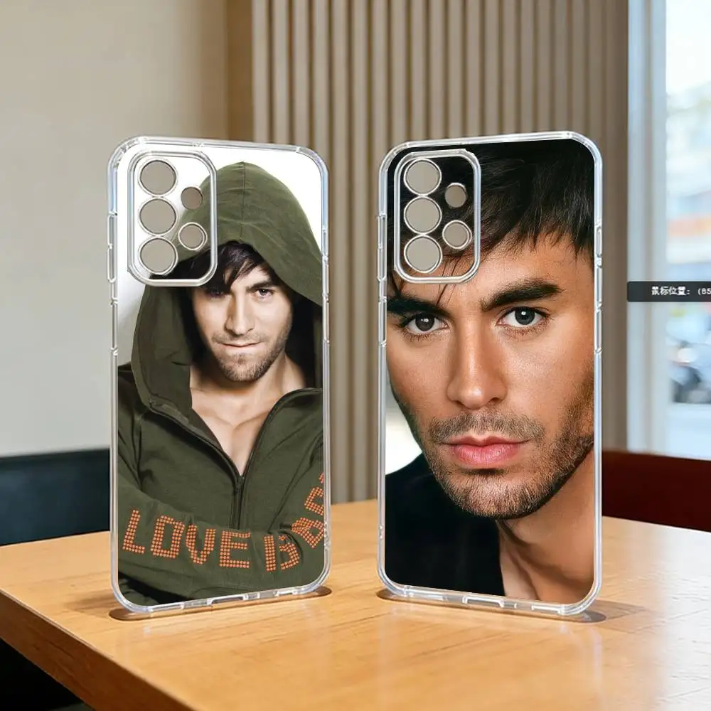 Enrique Iglesias Singer-r  Phone Case Transparent Silicone Soft For Samsung S25,S24,S21,S22,S23,S30,Ultra,S20,Plus,Fe