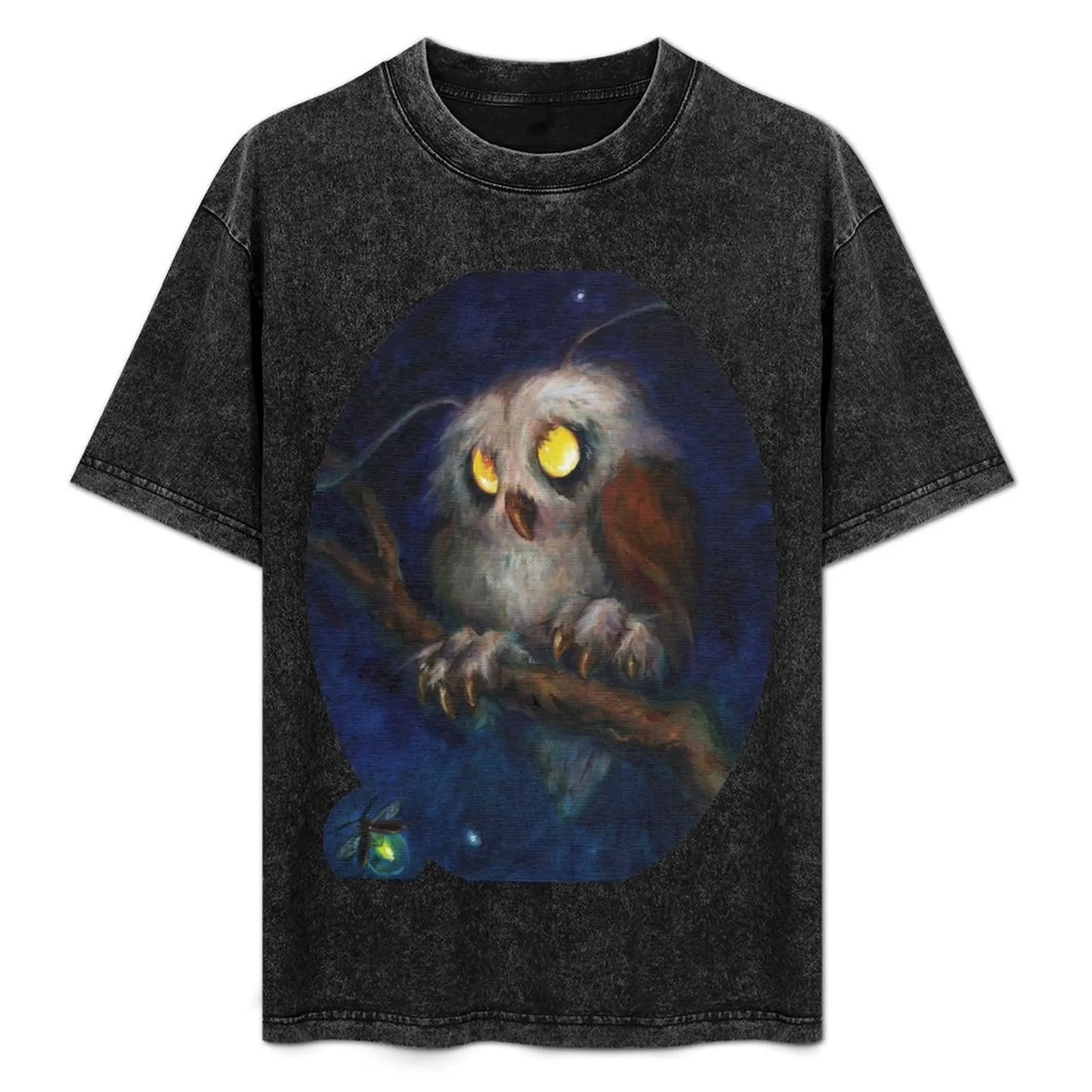 

New England Longhorn OwlFly T-Shirt Basic Simple Design Short Sleeve Shirt