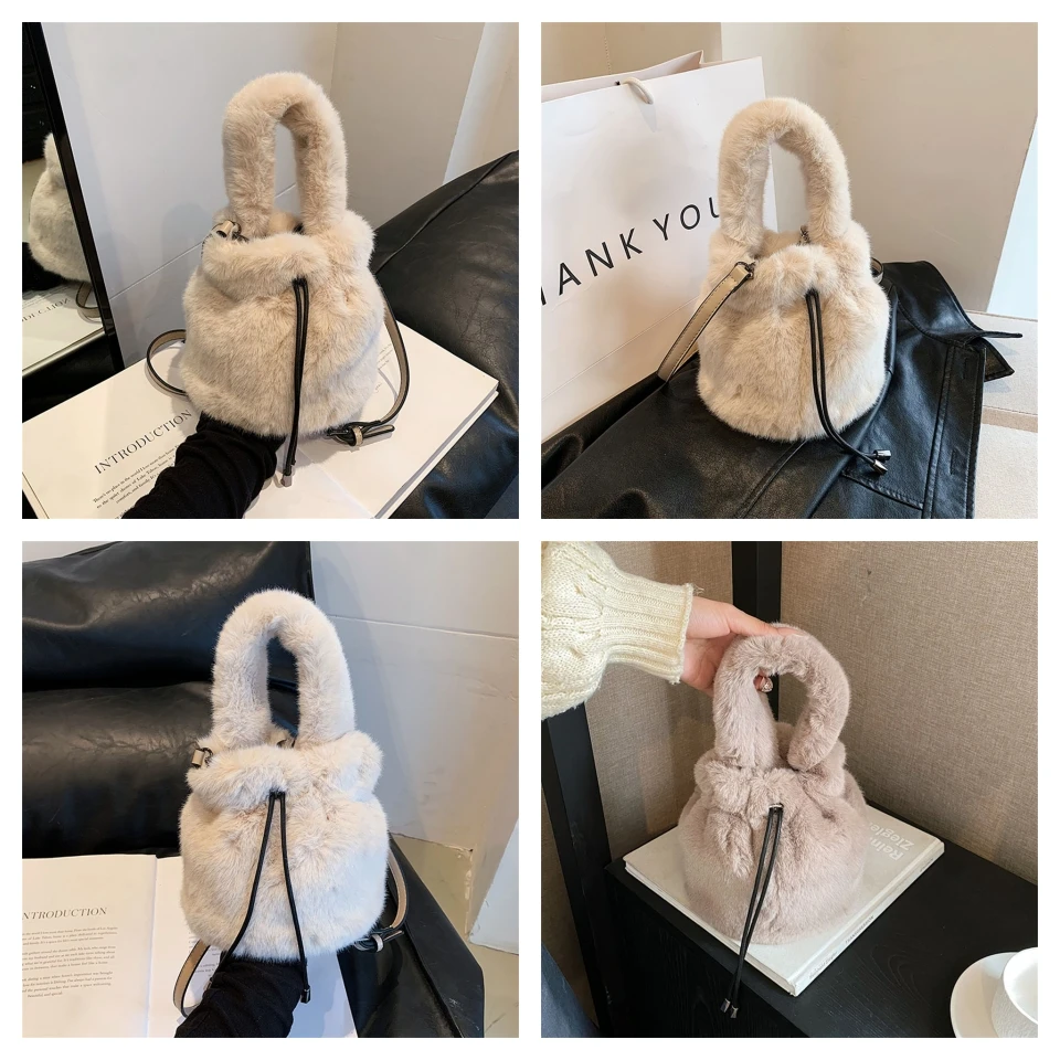 Casual Crossbody Bags High Quality Brand Female Messenger bag Plush Fashion Tote Handbag Shoulder bag for Women