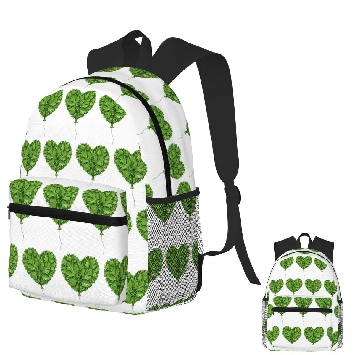 

Parsley Heart Balloon Student Backpack School Bag Hiking Travel Daypack for Men Women Fashion Bookbag Shoulder Bags