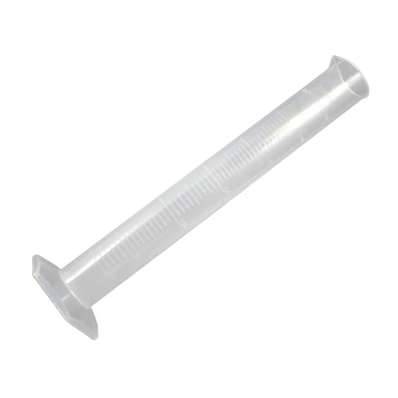 ABNG 250Ml Clear White Plastic Liquid Measurement Graduated Cylinder For Lab Set