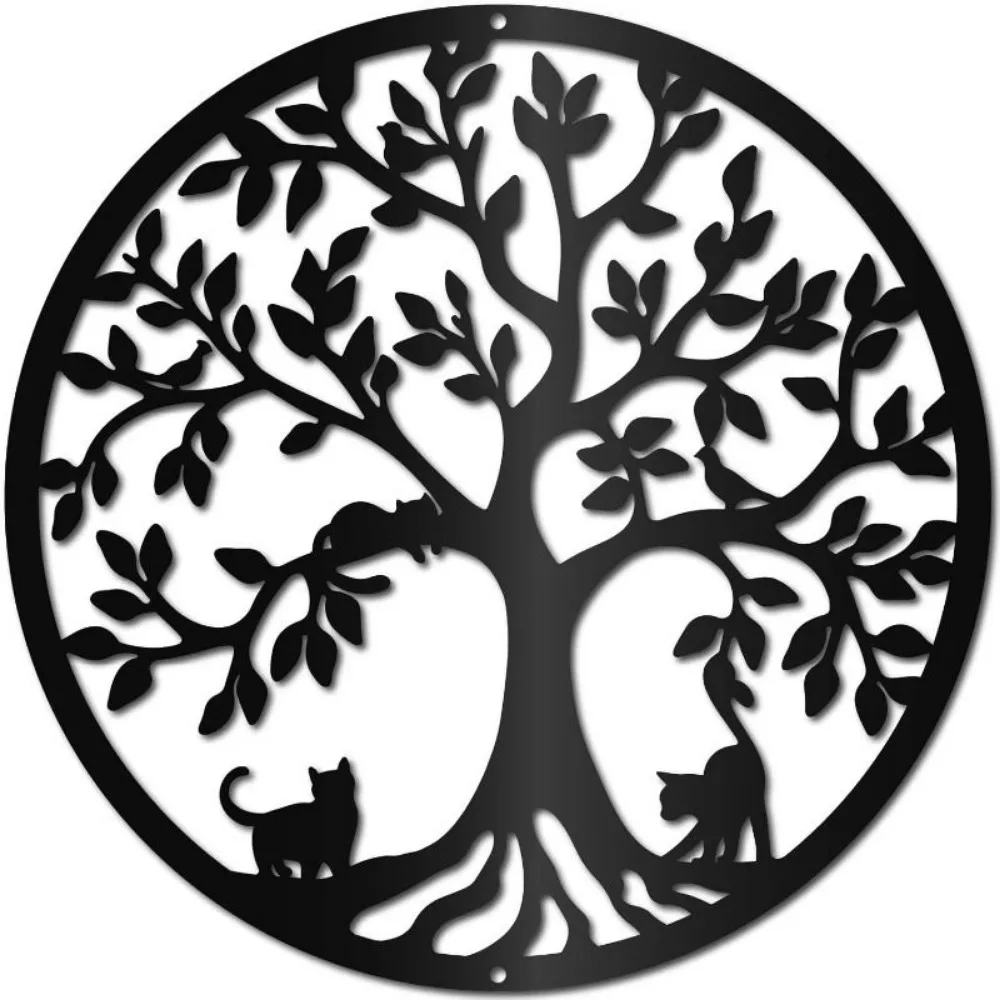 CIFbuy Black Iron Bird Wall Art Metal Flower Decor Living Room Home Interior Ornament Gift Hanging Sculpture Display Hanging
