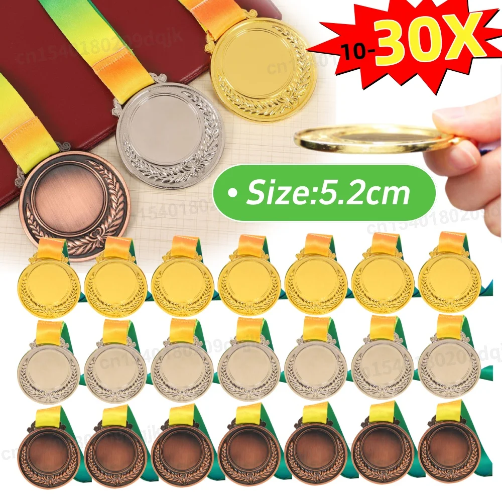 10-30PCS Gold Silver Bronze Award Medal Winner Reward Outdoor Sport Football Competition Prizes Medal for Kids Souvenir Gifts