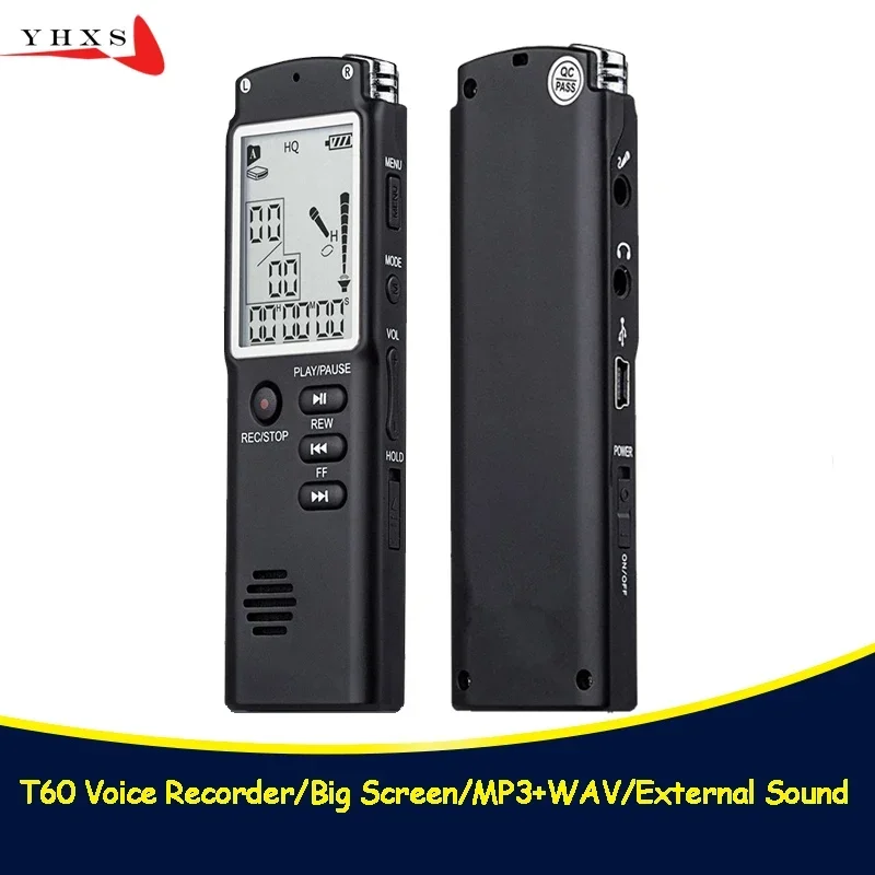 Portable 32GB Original Voice Recorder USB Professional 96 Hours LCD Dictaphone Digital Audio Voice Recorder with WAV MP3 Player