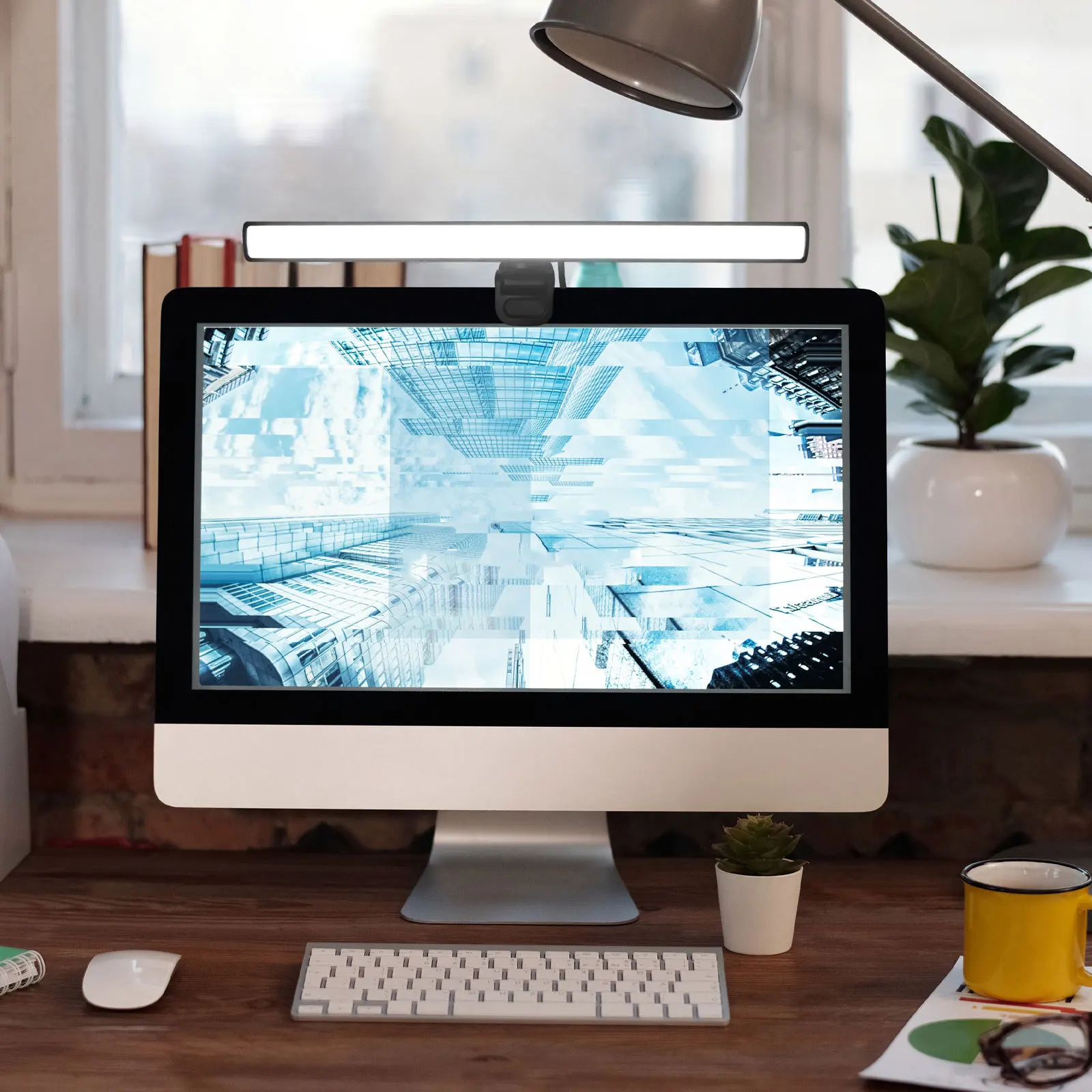 Dimmable LED Screen Lamp for Computer Monitor Eye Care Light Bar USB Powered Adjustable Brightness Clip on for Laptop Work Study