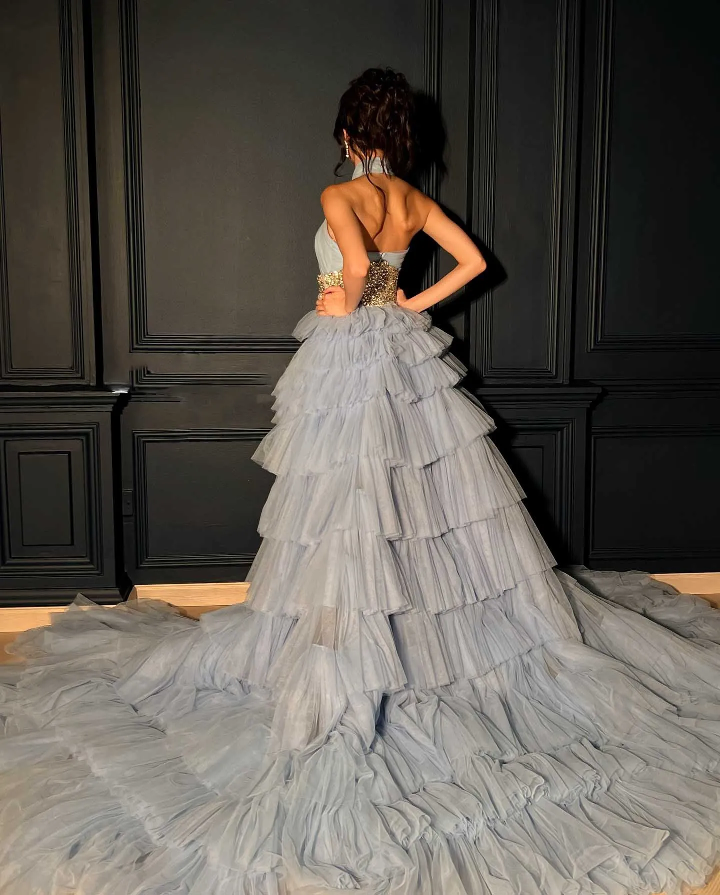 Cloud-like Volume Overskirt Tulle Detachable Train Layered Mesh Ruffles Overlay for Dress Wedding Skirt Overlay Detachable Skirt