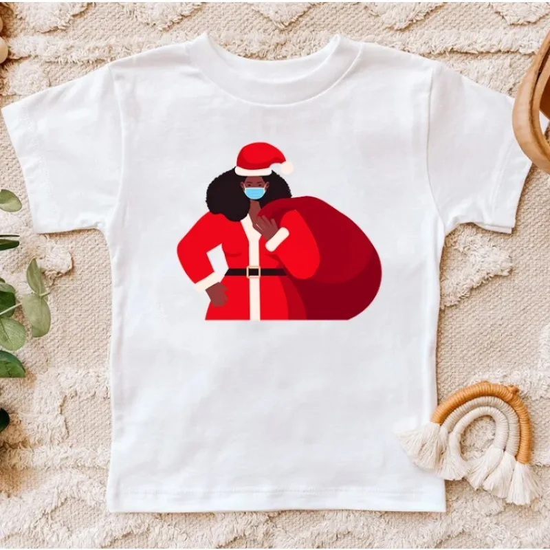 Sommer Schöne Sex Schwarz Mädchen Mit Weihnachten Geschenk Box Schwarz Neue Mädchen T Shirt Mädchen T-Shirt Kurzarm Tops Kleidung