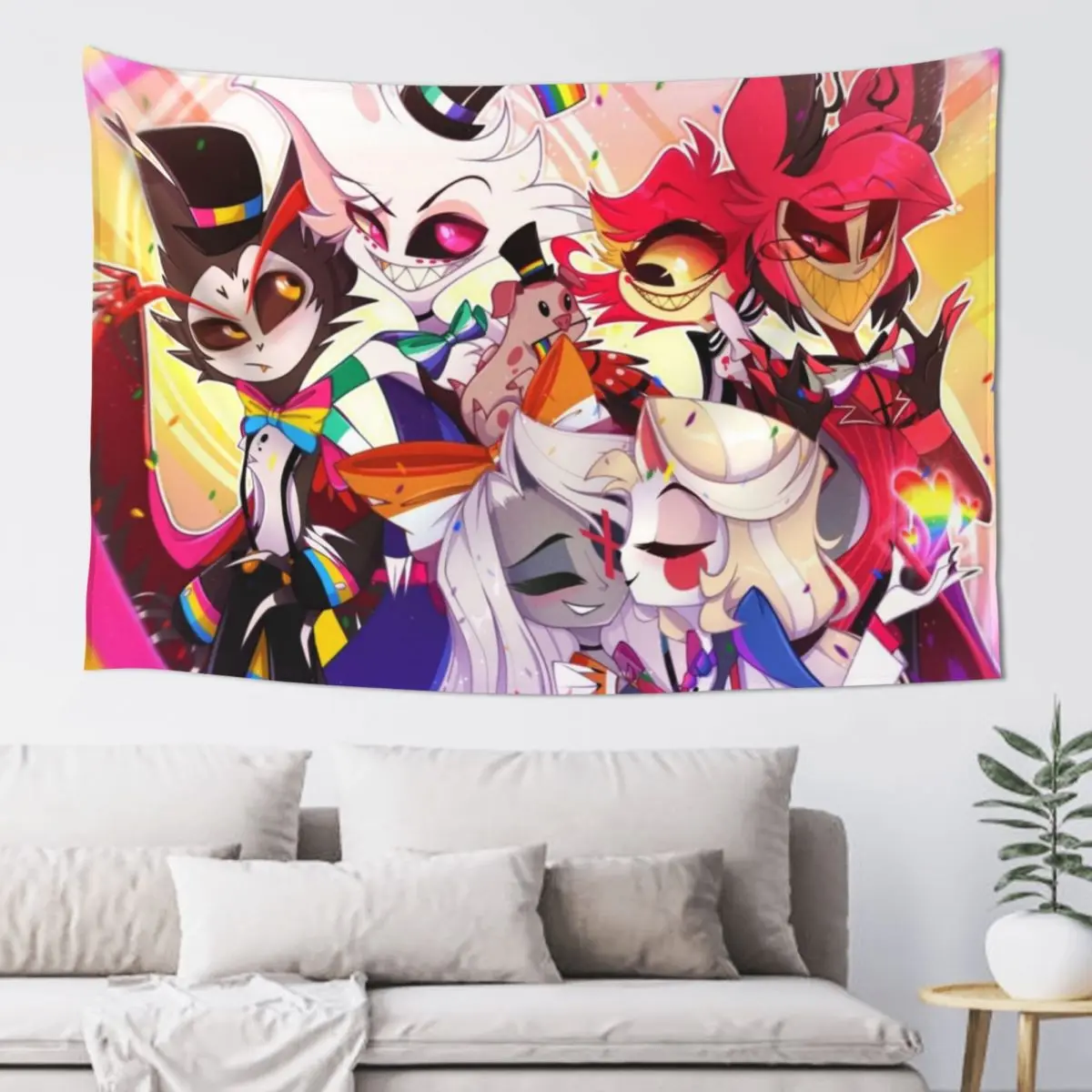 

Hazbin Hotel Tapestry Aesthetic Room Decorations Things To The Room Wall Hanging Wall Tapestry