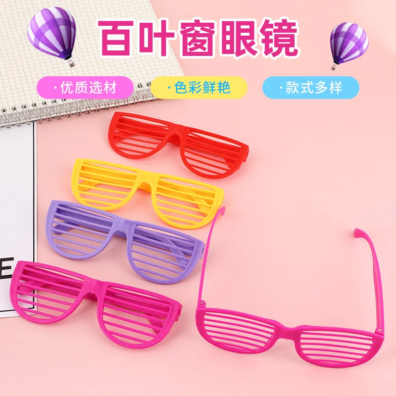 10Pcs/Pack Cute Colorful Shutter Shades Glasses Toys Kids Boy Girls Glasses Makeup Birthday Party Favors Supplies Gifts