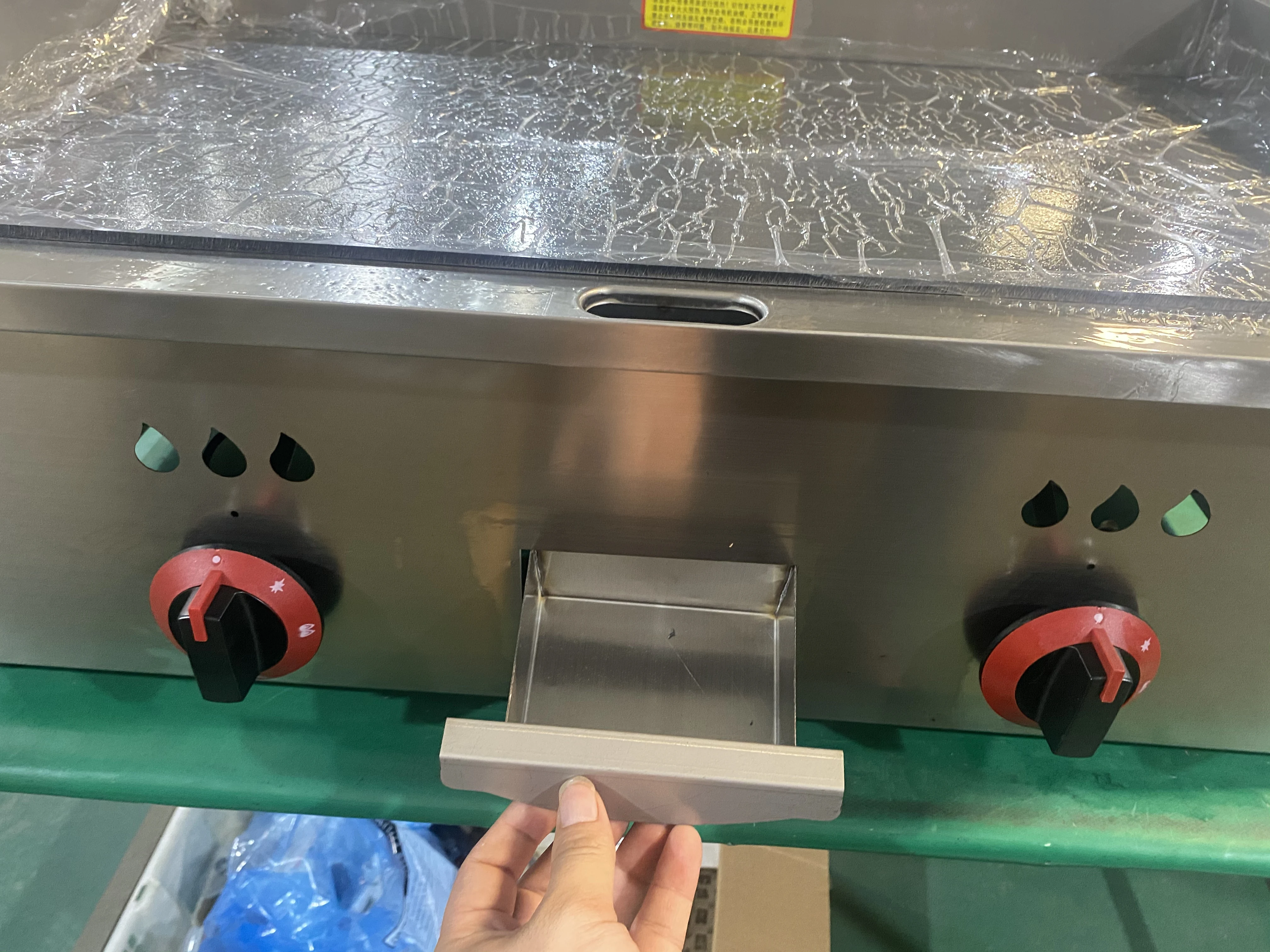 Customized Commercial Stainless Steel Portable Countertop Flat Plate BBQ Gas Griddle For Kitchen Restaurant Catering Equipment