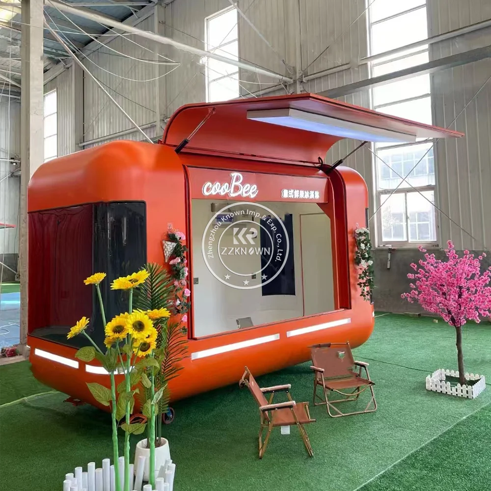 Produttori di camion di cibo Chiosco di caffè Concessione Rimorchio di cibo Carrello per crepe di strada Carrello mobile per snack per hot dog