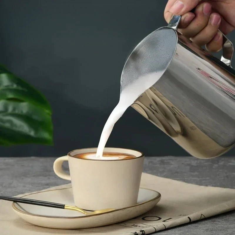 Professional Stainless Steel Milk Frother Pitcher for Espresso Coffee Machines Latte Art Cappuccino and Barista Craft Tools view 5