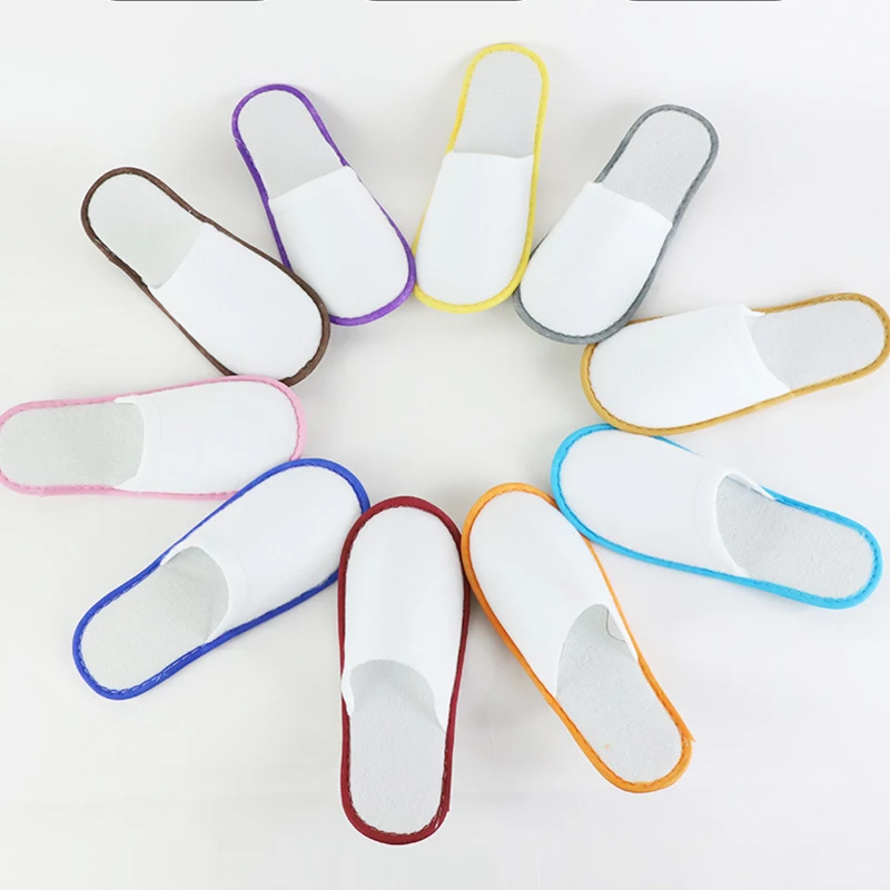 

Disposable Slippers Hotel Travel Slipper Sanitary Party Home Guest Use Men Women Unisex Closed Toe Non-slip Shoes Salon Homestay