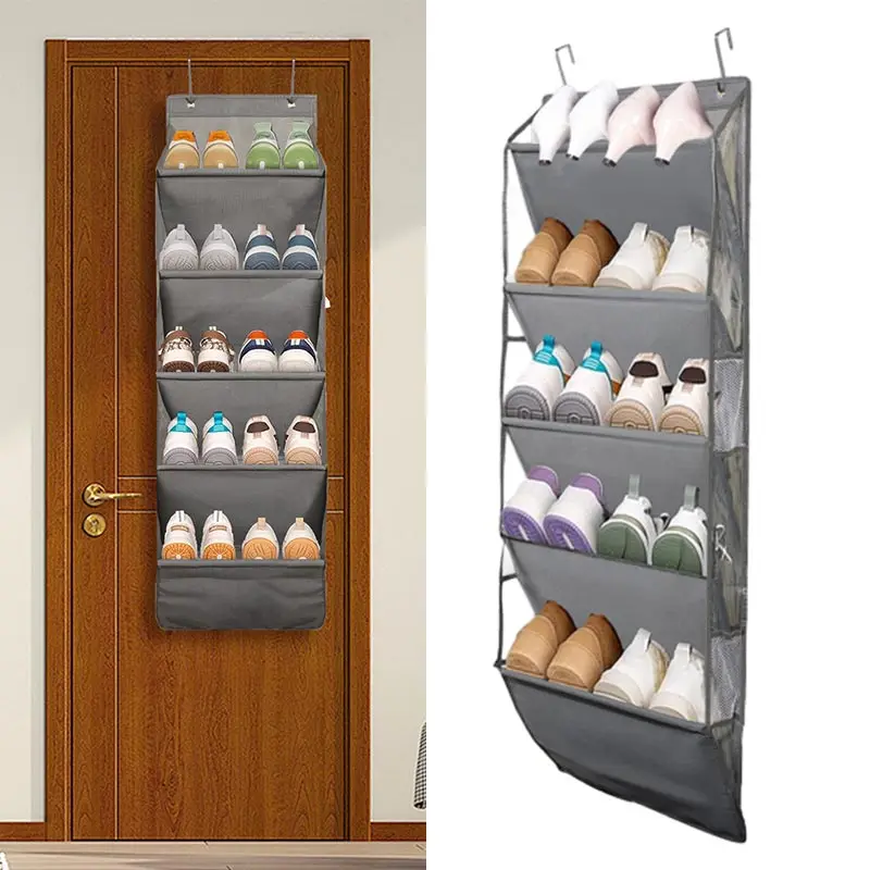 

5 Layer Hanging Shoe Rack Behind The Door Shoe Hanger for Adults Slippers Leather Shoes Sneakers Storage Bag Home Accessories