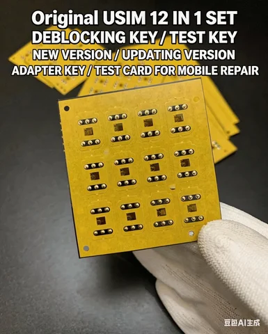 Original USIM 12 IN 1 SET DEBLOCKING KEY/ /TEST KEY NEW VERSION/UPDATING VERSION /ADAPTER KEY/TEST CARD FOR MOBILE REPAIR