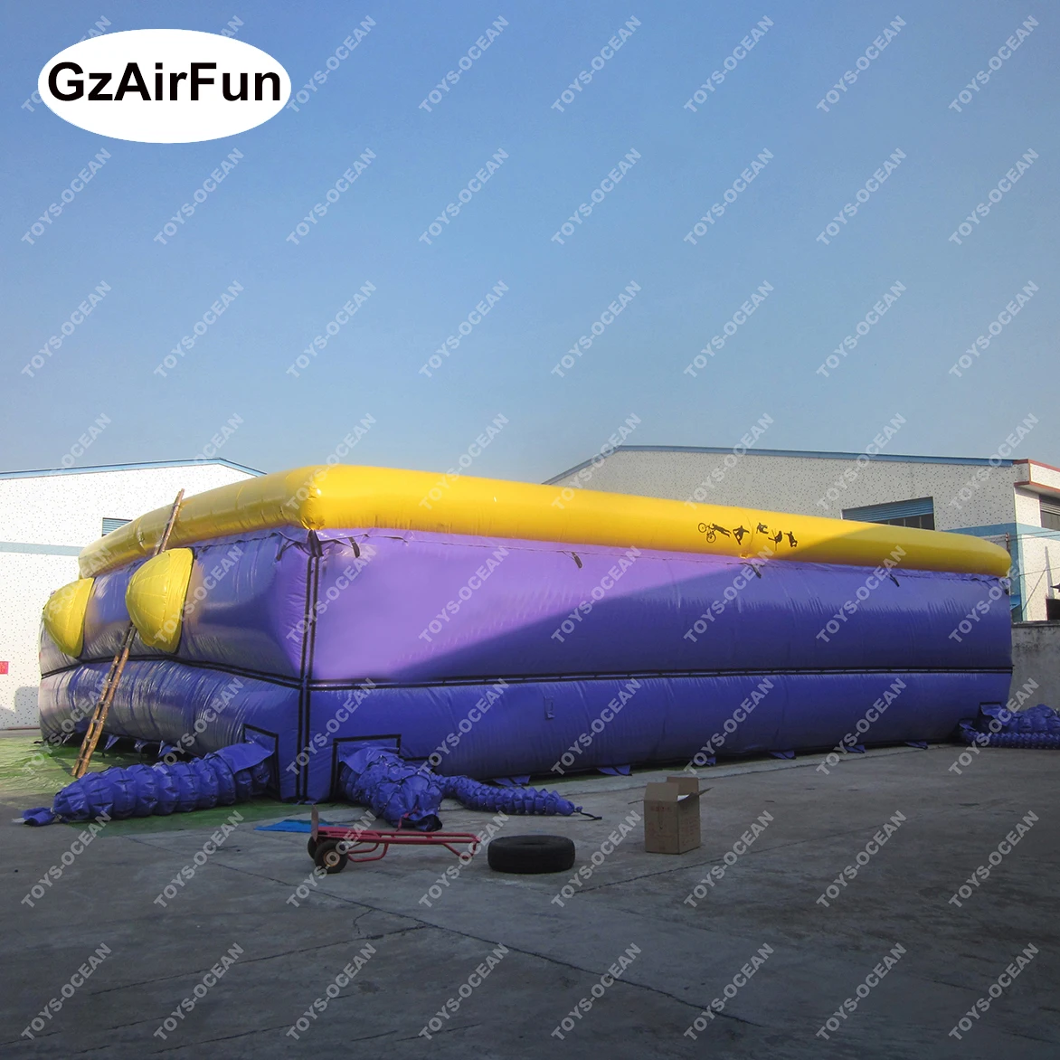 مخصص المتطرفة الرياضة BMX FMX التزلج حرة حيلة كبيرة نفخ الهبوط وسادة هوائية منحدر المنحدر الانتقال كيس الهواء حصيرة للبيع