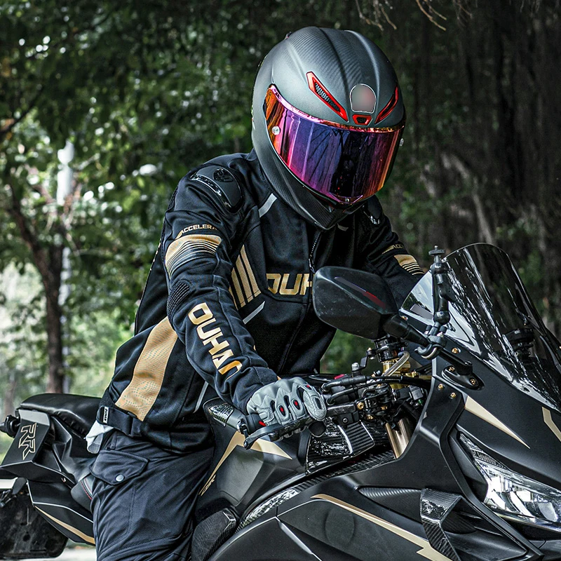 Summer Motorcycle Jacket Men And Women Breathable Mesh Motorbike Jacket Anti-fall Racing Jacket Night Reflective Fall Prevention