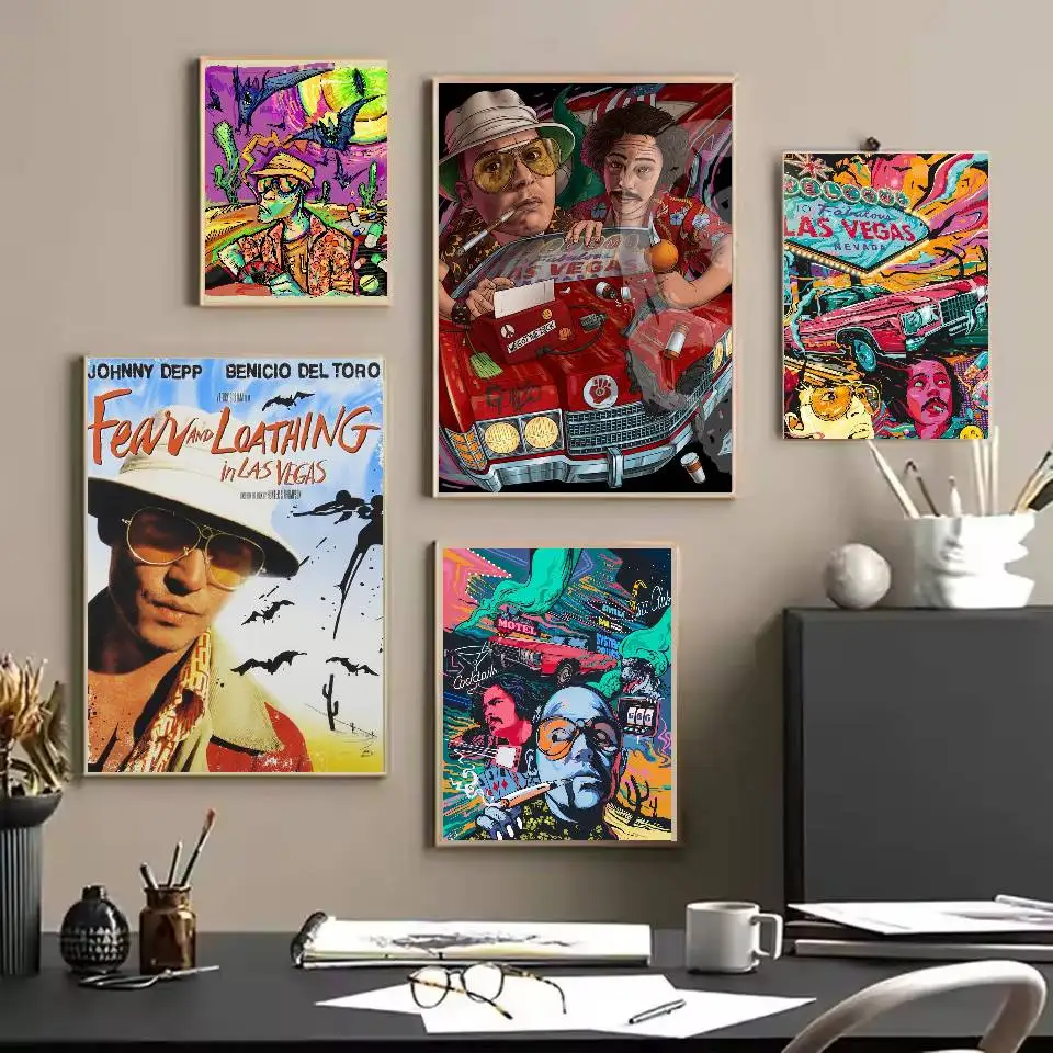 الخوف الكراهية لاس فيغاس ملصق فني ذاتي اللصق مقاوم للماء ورقة ملصق مقهى بار غرفة النوم جدار ديكور #3