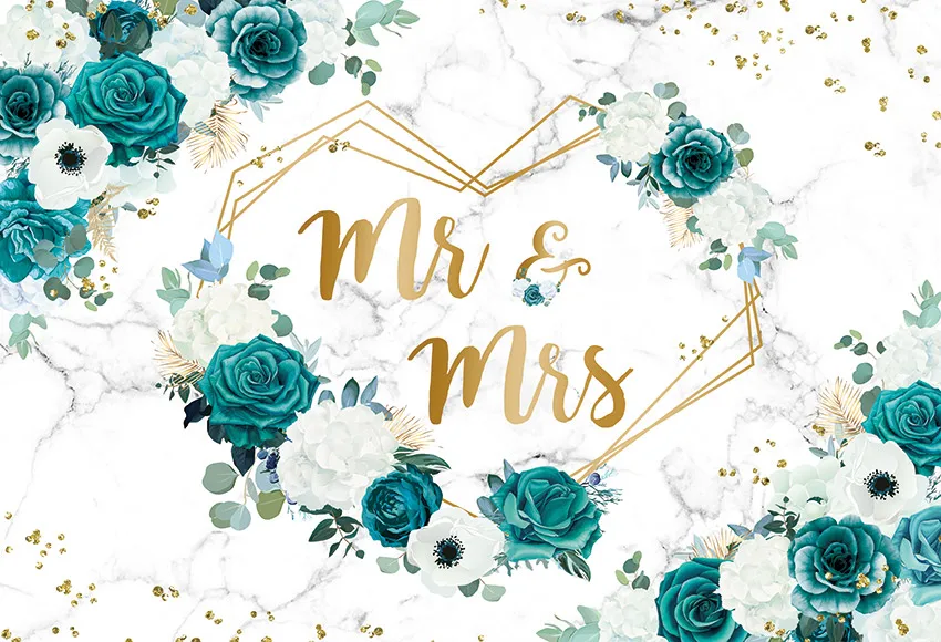 Mehofond Herr & Frau Marmor Hochzeit Hintergrund Diamant Rose Blume Braut Braut Dusche Fotografie Hintergrund Fototermin Studio zu sein