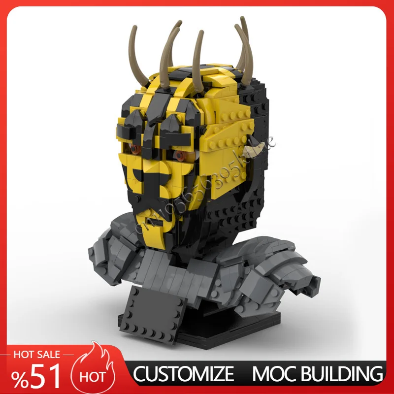 678PCS MOC Star Battle A Great Looking Darth Opress Head Helmets Model Building Blocks Stacking Bricks Creative Kid Toy Gift Diy