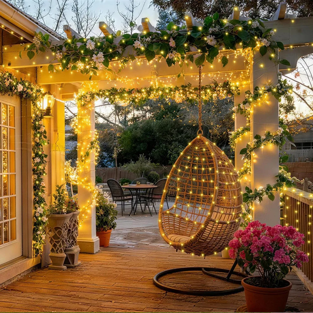 50M LED Fairy String Lights Kerstverlichting voor thuis Nieuwjaarsfeest Buiten Tuin Straatdecoratie met EU-stekker