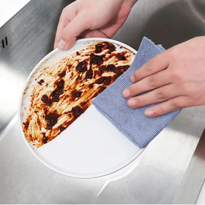 20sheets 20x20cm Disposable Water Absorbent Cleaning Cloths Lazy Wipe Microfiber Kitchen Dish Cloth