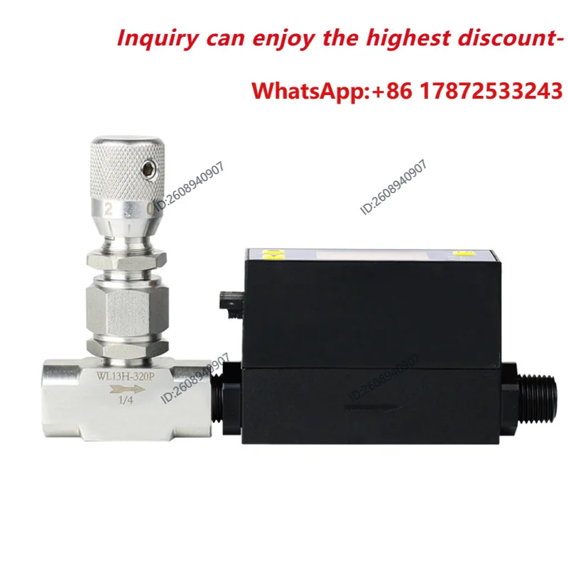 Micro gas controller with digital flowmeter and compressed air flow sensor