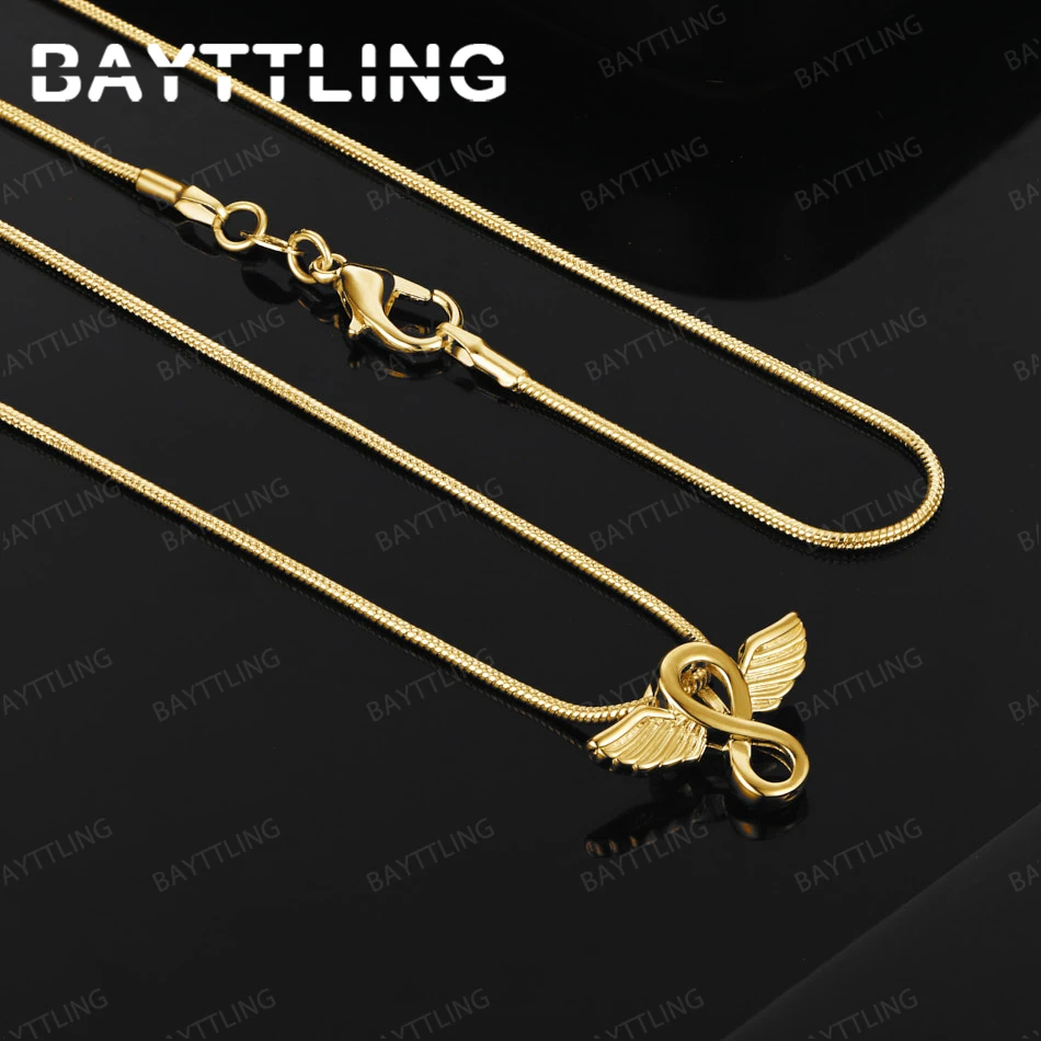 

925 Sterling Silver 18K Gold 16-30 Inch Exquisite Wings Pendant Necklace Women Wedding Accessories Jewelry