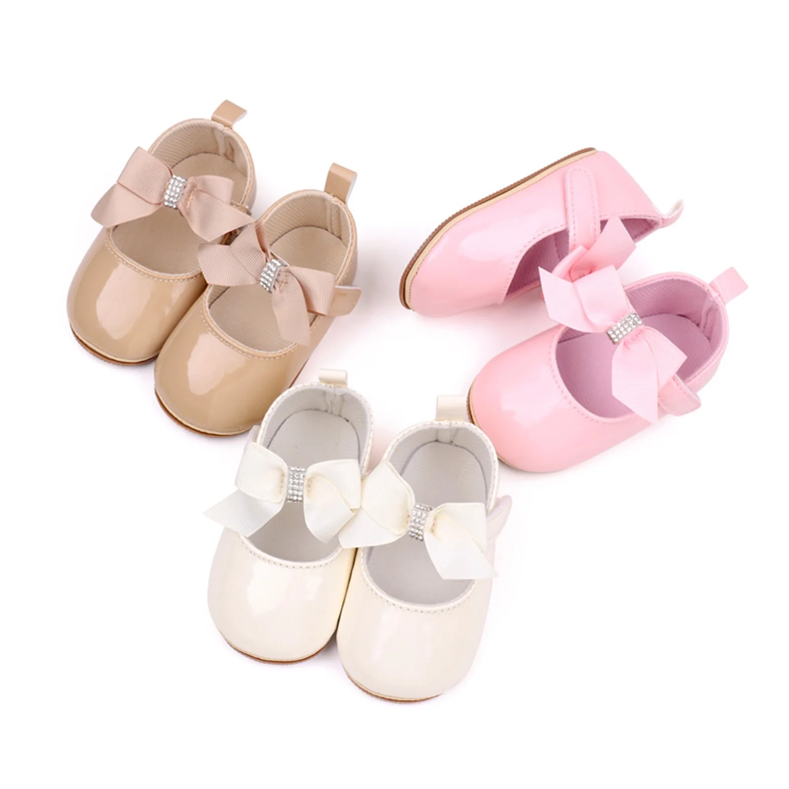 EWODOS Toddler Baby Girls Princess PU Leather Princess Shoes Mary Jane Flats Dress Walking Shoes for Newborn Infant Babies Girls