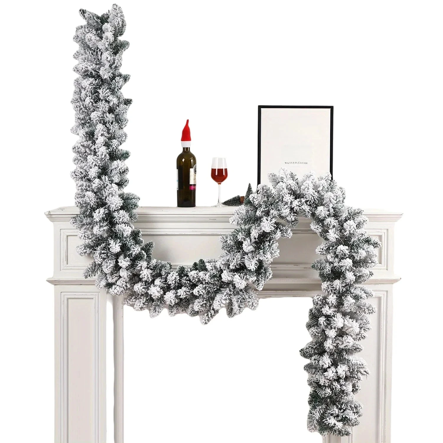 Künstliche grüne Pflanzen Rattan Weihnachtsbaum Neujahr Hochzeit Kränze Home Room Outdoor Yard Wand Tür Decora Pine Tree Rattan