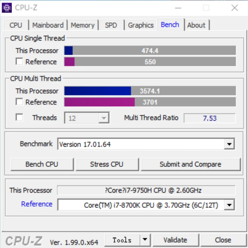 수정 된 CPU i7-9750H SRF6U 6C 12T 2.6GHz LGA1151 데스크탑 프로세서 PC DIY