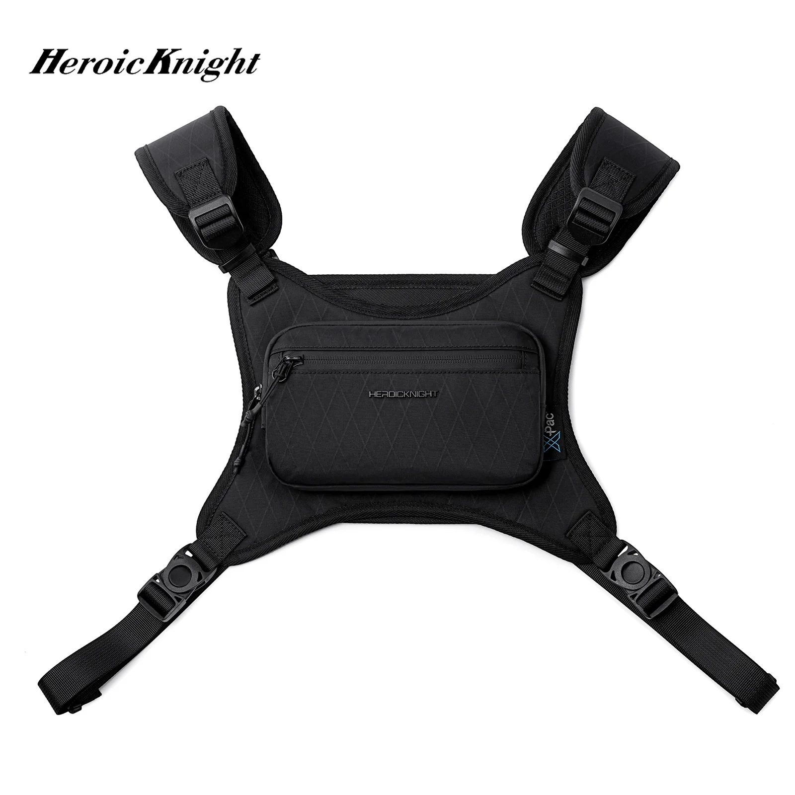 heroic-knight-outdoor-men-chest-bag-sports-waterproof-x-pac-fabric-cycling-vest-bag-functional-fitness-running-phone-pouch-pack