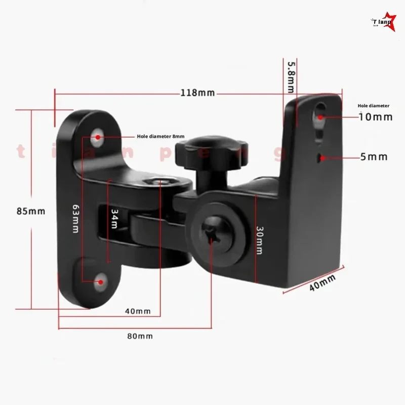 WYORESY for Polk(S10/ES10/T15) Sturdy Anti-Vibration Wall Bracket Perfectly Fits Standard Speaker Mounting Slots Precisely