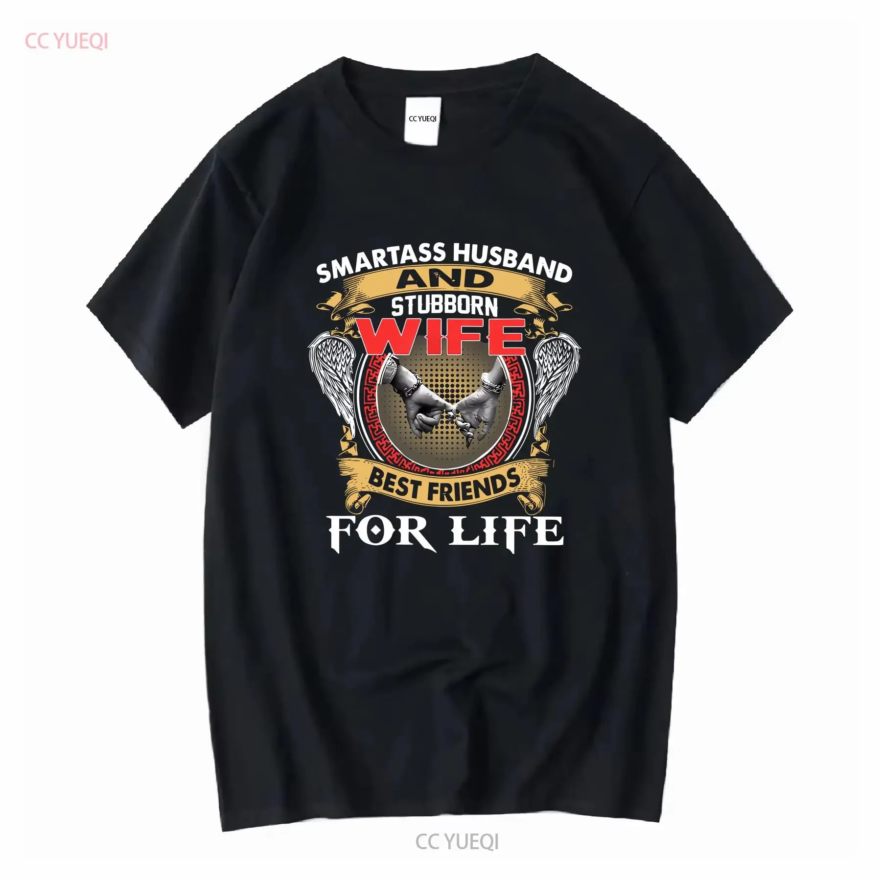 T-shirt Smartass Husband And Stubborn Wife Best Friends For Life S 3XL Q3658 manches longues ou courtes vintage délavé extensible