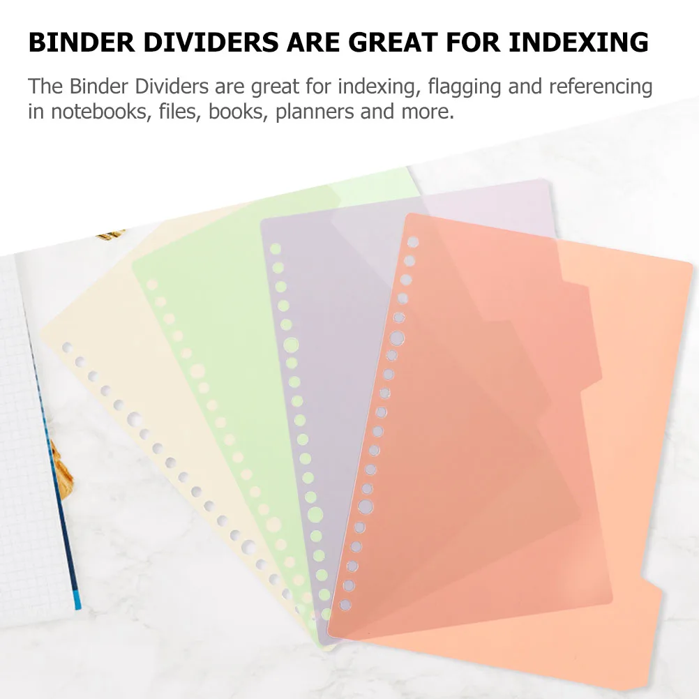 12Sets Plastic Binder Dividers Notepad Tabs Index Classified Labels Creative Design for Quick Reference File Dividers