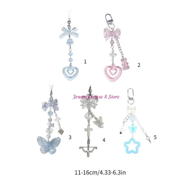 من المألوف Keycord الهاتف قلادة بطاقة كتاب قلادة جميلة مفتاح الحبل #6