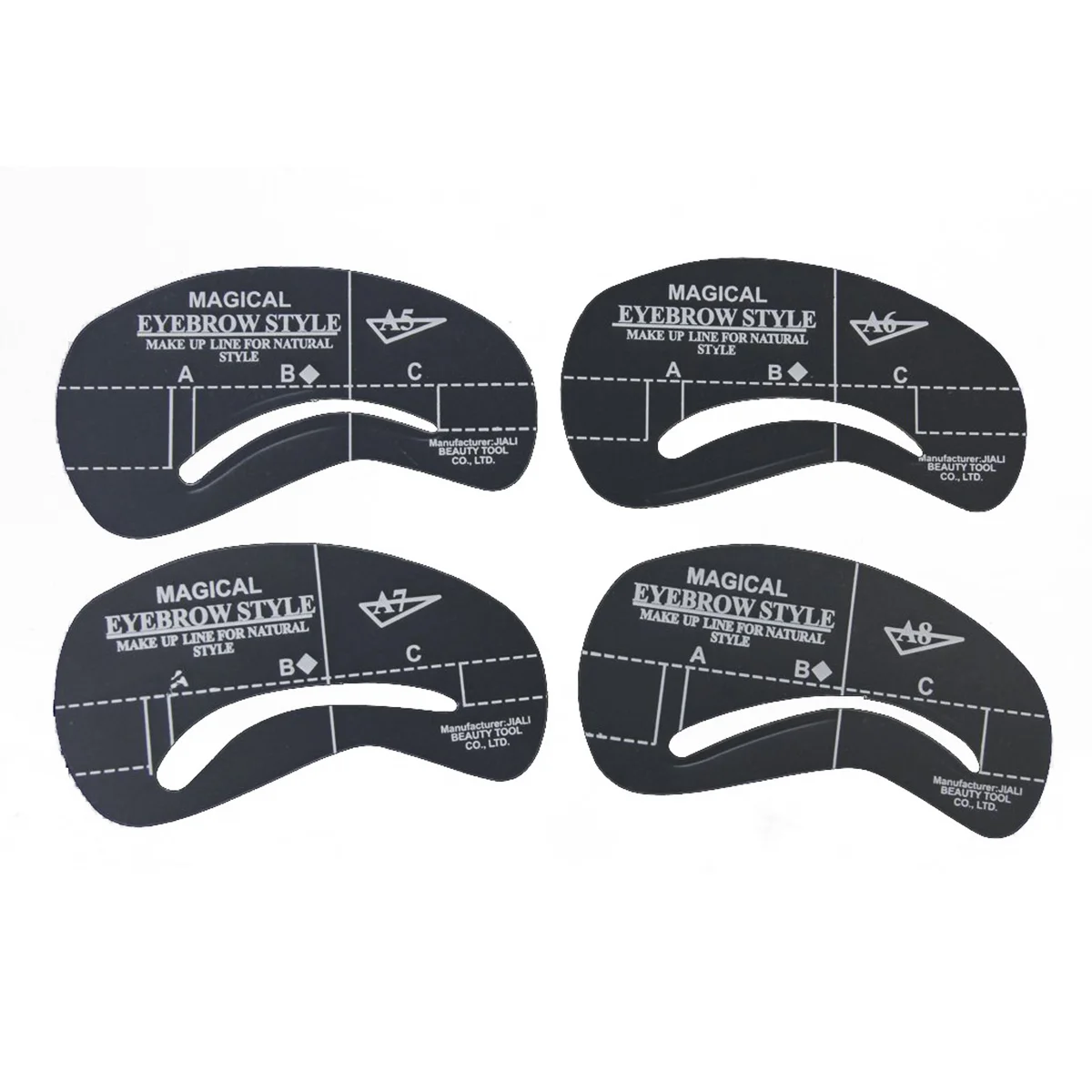 24Pcs Eyebrow Template Stencils 6 Assorted Sets Reusable Clear ABS for Easy DIY Makeup Application Eyebrow Stencils