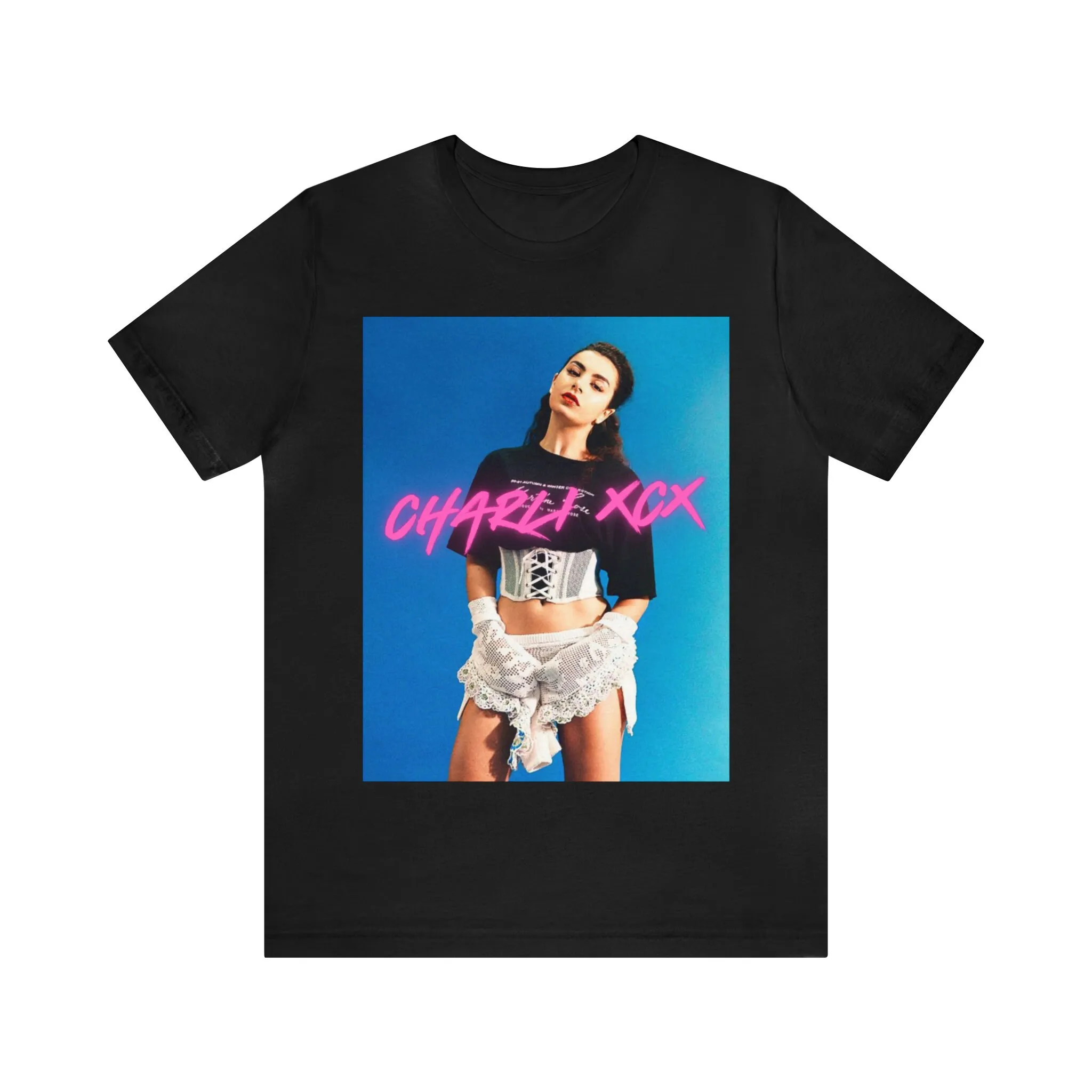 Charli XCX Aesthetic Vintage T Shirt Style Bootleg 90s Charlie Minimal Black Music RnB For Fans