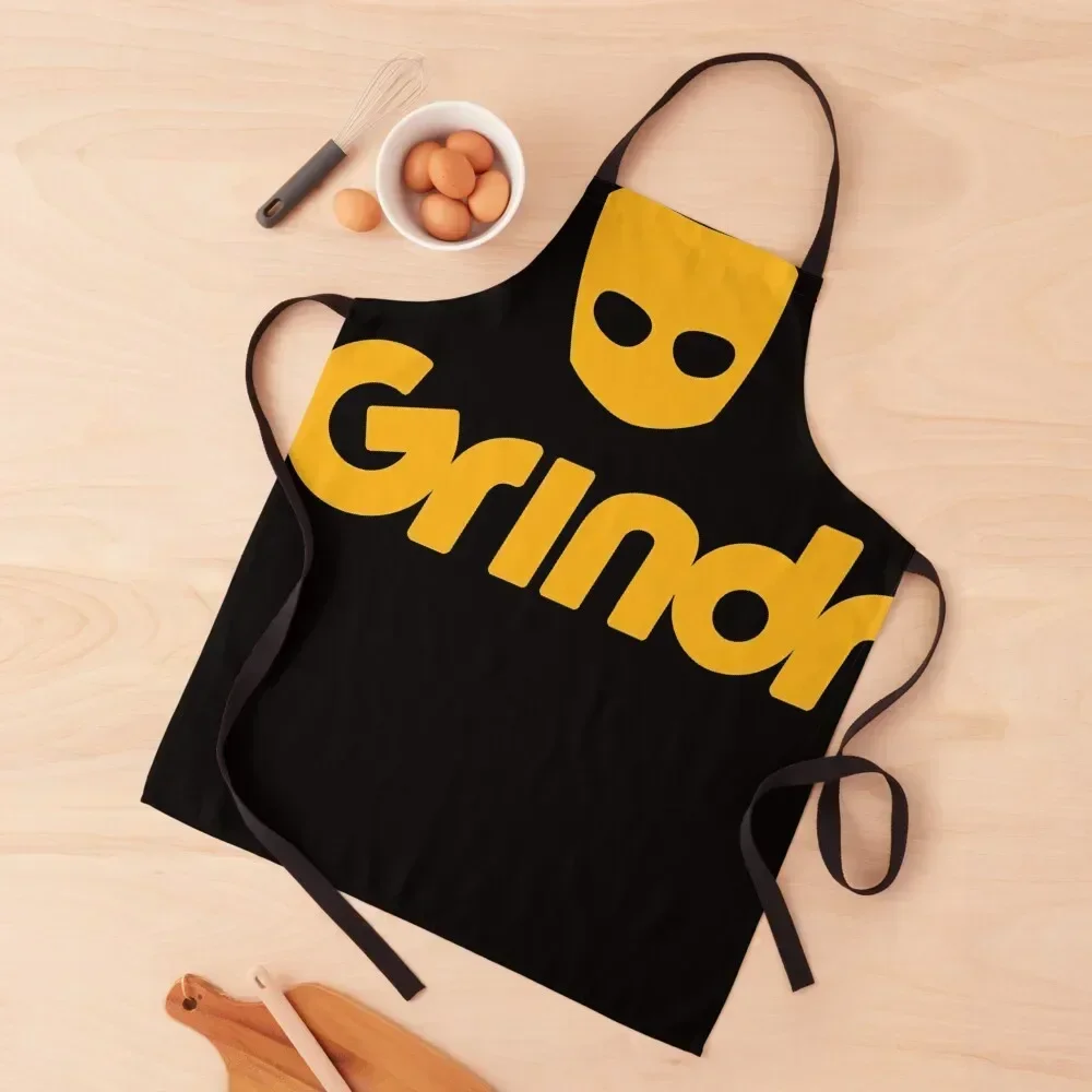 

logo-grindr Classic Apron Kitchen Handle For Women Kitchen accessories Apron