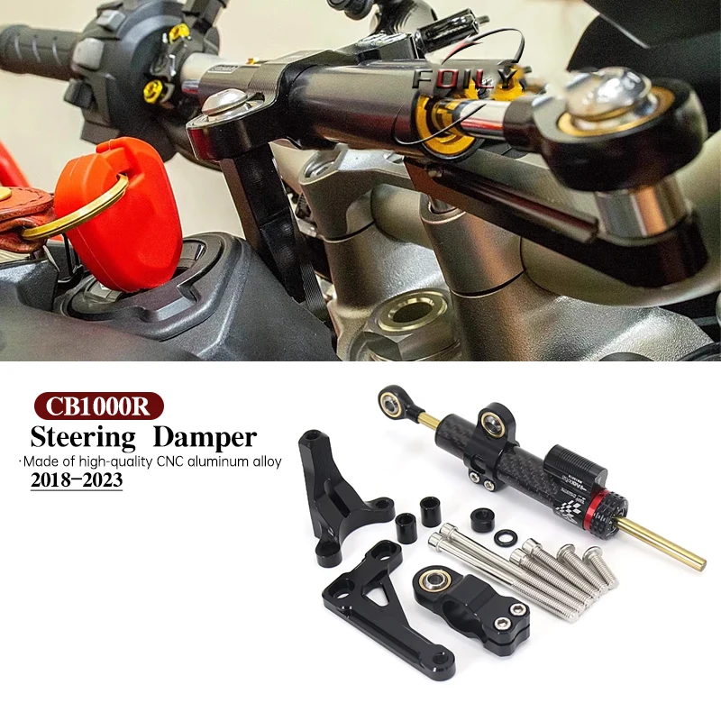 CNC Steering Dampers Motorcycle Stabilize Bracket Mounting Kit For Honda CB 1000 R CB 1000R cb1000r CB1000R 2018-2023