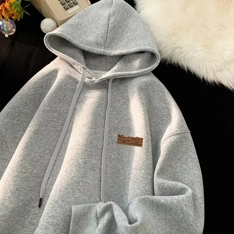 Autumn Winter Solid Hoodie Women Harajuku Loose Hooded Sweatshirt Korean Fashion Hoodies Pullovers Y2k Streetwear