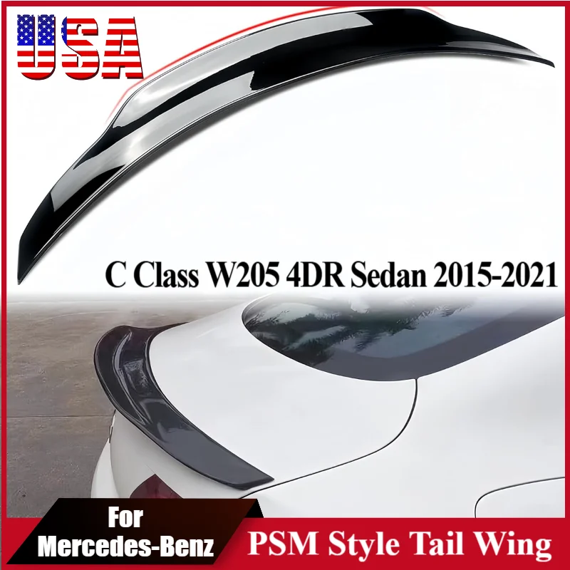 

PSM Style Spoiler Wing For Mercedes-Benz C Class W205 4DR Sedan 2015-2021 Car Rear Trunk Spoiler Wing Body Kit Tuning Diffuser