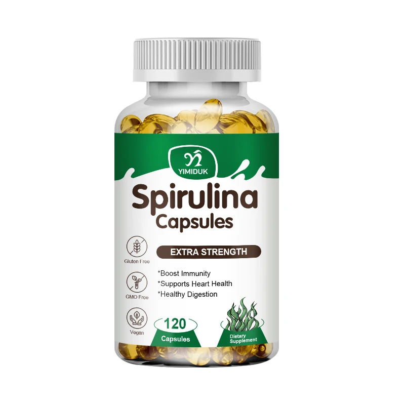 

Капсулы спирулины предотвращают окисление, сердечно-сосудистые, здоровье и энергетические добавки, ускорение метаболизма, улучшение кровообращения