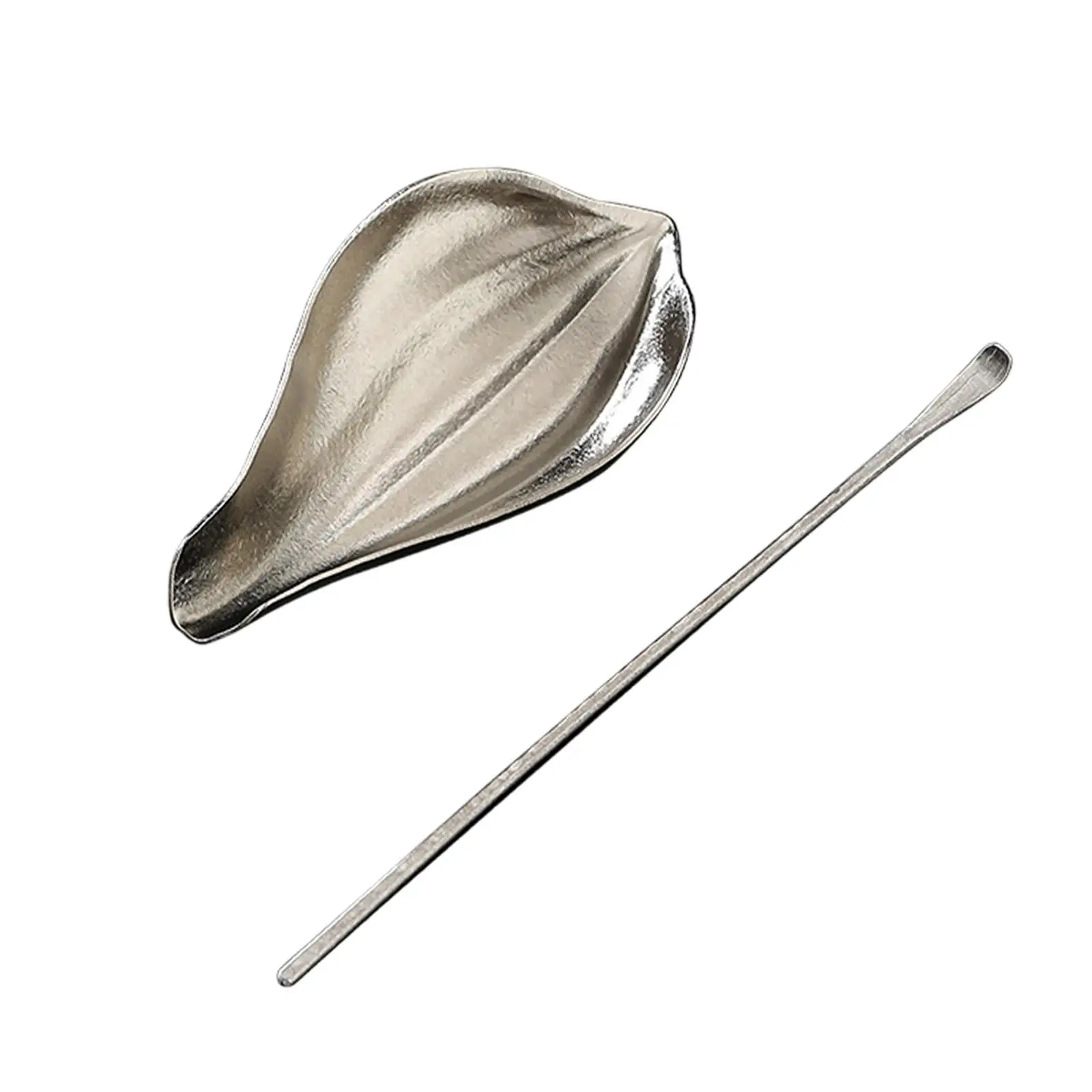 Tea Spoon and Rest Set Multipurpose Tea Making Handmade Tea Ceremony Accessories Tea Shovel for Home Kitchen Office Tea Room