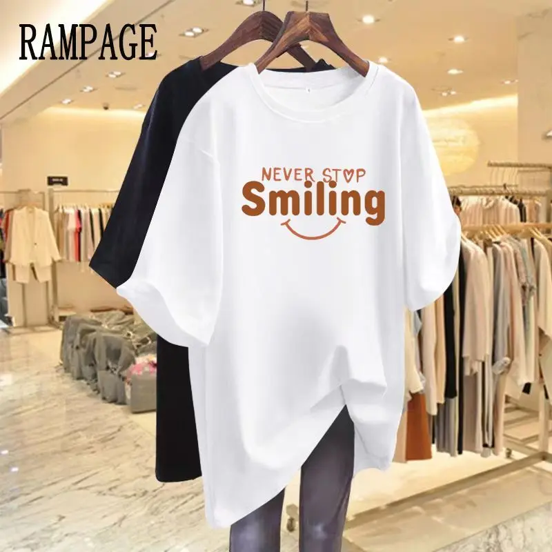 

Women's Lovely Letter Printed Fashion 100 Cotton O-neck Pullover Summer Casual Loose Versatile Short Sleeve Basics T-shirt