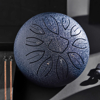Hluru 6 inch Steel Tongue Drum 11 Notes C5 Tank Drum with Mallet Bag Handpan Glucophone Gift for Kids Meditation Yoga