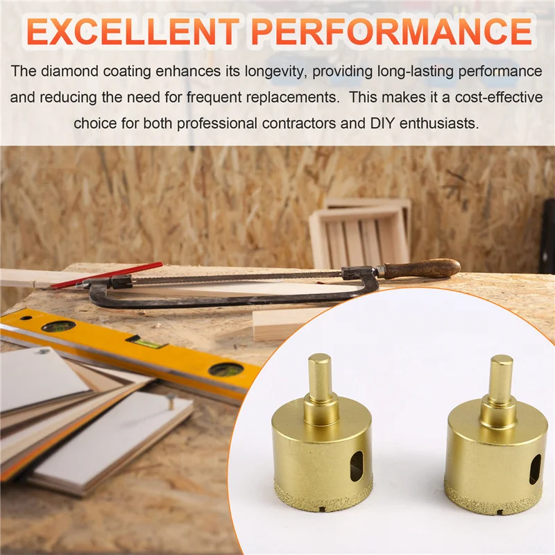 

BAAG-2PCS Drill Bit Thread Vacuum Brazed Dry Cut Diamond Drilling Core Bits 45Mm Hole Saw Cutter For Electric Hand Drill