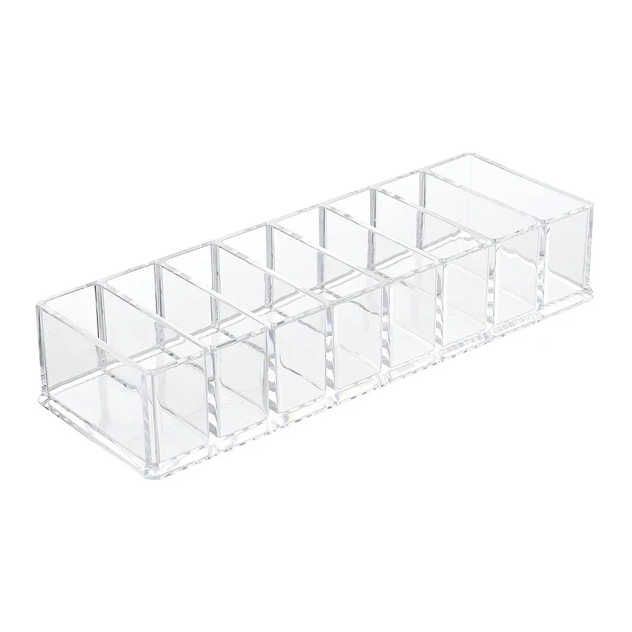 8칸 네일 폴리시 홀더 투명 아크릴 그리드 박스 화장품 디스플레이 스탠드 화장품 정리함