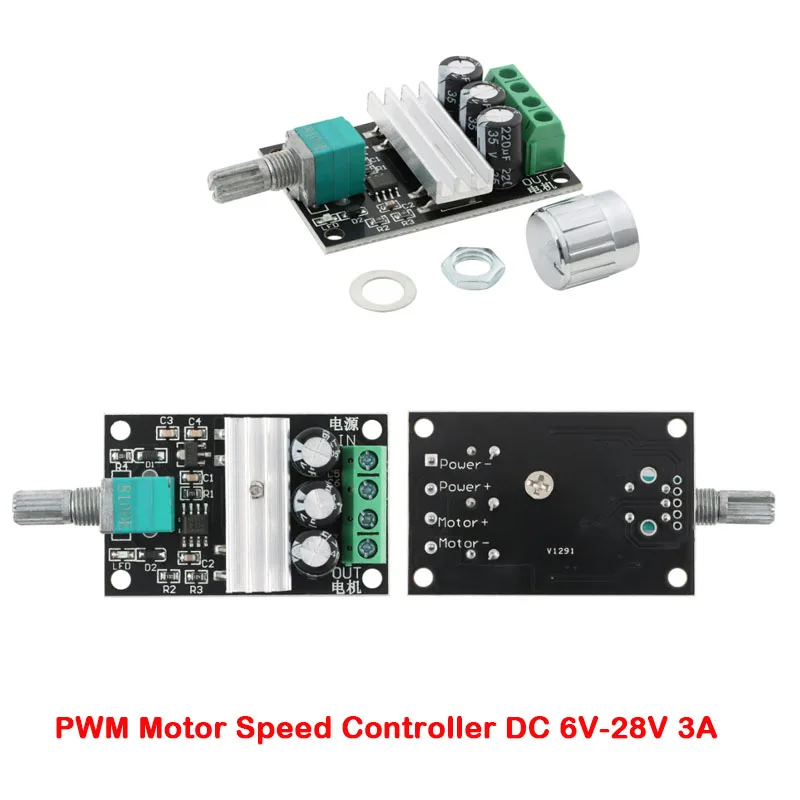 DC 1.8V-35V 2A 3A 5A 10A 30W 80W 90W PWM Motor Speed Controller Low Voltage Motor Speed Controller PWM Adjustable Drive Module